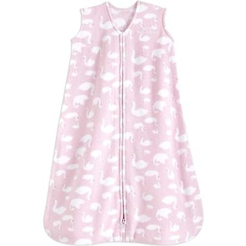 HALO Sleepsack Micro-Fleece Wearable Blanket, TOG 1.0, Swans, Small