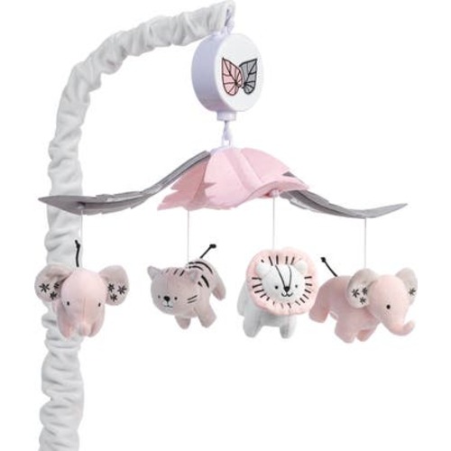 Happy Jungle Musical Baby Crib Mobile Safari Animals Soother Toy