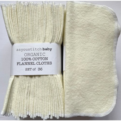 Handmade. Organic Cloth Baby Wipes . 8x8 cotton flannel. Eco friendly reusable washable cloth wipes and/or napkins. GOTS Certified.