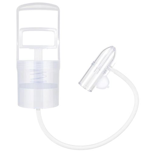 Nasal Aspirator for Baby, Baby Nose Sucker, Booger Sucker with Hand Pump and Non-Invasive Tip to Clear Clogged Passages and Boogers (Translucent White, Standard)