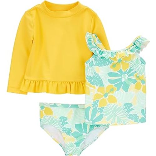 Simple Joys by Carter's Girls' 3-Piece Assorted Rashguard Sets