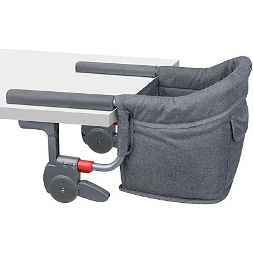 Premium Hook On High Chair, One-Pull Quick Install No Twisting, Heavy Duty Steel Frame, Safe Materials Clip on Table Chair, Portable Baby Feeding Chair with Storage Bag for Travel Home