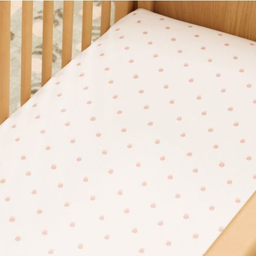 Organic Shadow Dot Crib Fitted Sheet
