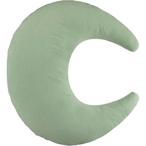 SWESEN Green Nursing Pillow Cover, Soft Removable Cover for Breastfeeding Pillows, Pillow Slipcover for Baby Boys and Girls, Comfortable & Breathable, Washable (Only Cover)