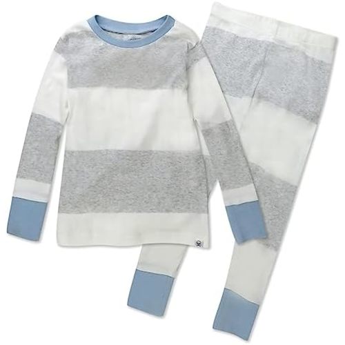 HonestBaby 2-Piece Pajamas Sleepwear Pjs 100% Organic Cotton for Baby, Toddler, Kids, Boy