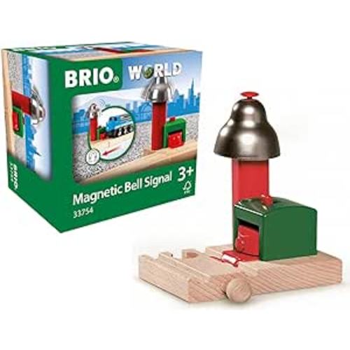 BRIO World - 33754 Magnetic Bell Signal | Accessory for Toy Train Sets for Kids Ages 3 and Up, Green : Toys & Games
