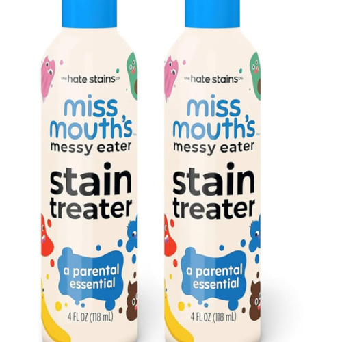 Miss Mouth's Messy Eater Stain Treater Spray - 4oz 2 Pack Stain Remover - Newborn & Baby Essentials - No Dry Cleaning Food, Grease, Coffee Off Laundry, Underwear, Fabric