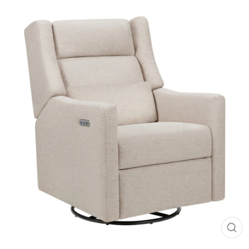 Babyletto Kiwi Plus Power Recliner & Swivel Glider | Modern Nursery™ | Performance Beach Eco-Weave