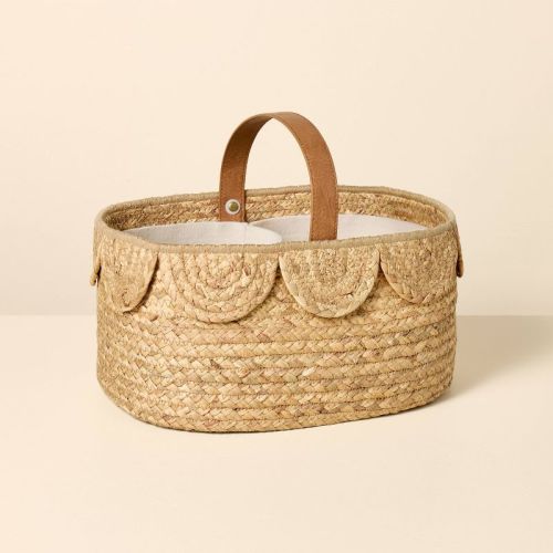 Natural Woven Scalloped Baby Diaper Caddy - Hearth & Hand™ With Magnolia