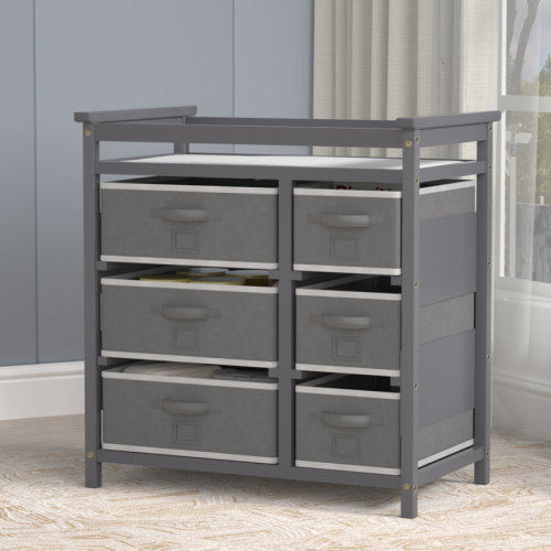 Ebern Designs Baby Changing Table With 6 Drawers & Reviews | Wayfair