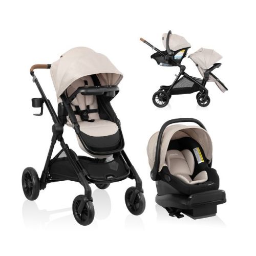 Evenflo Pivot Xpand Travel System with LiteMax NXT Infant Car Seat - Canyon Beige