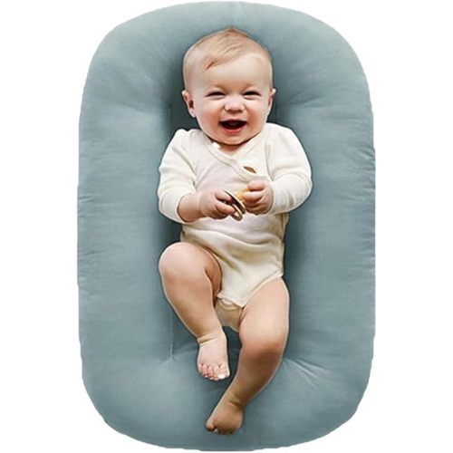 Baby Lounger, Baby Lounger Pillow, Baby Lounger Nest, Breathable Soft Lounger for Newborn (Blue)