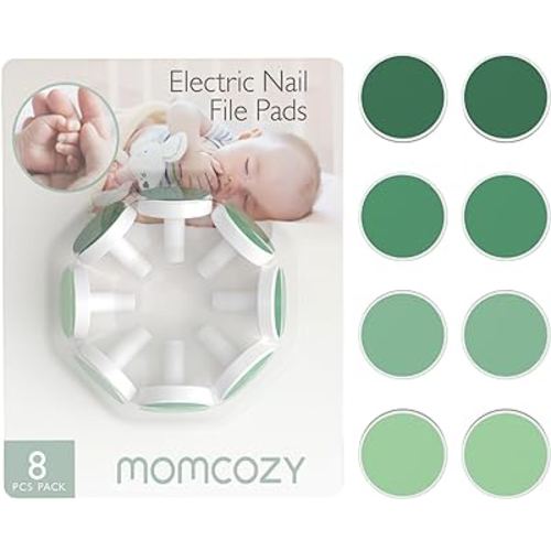 Momcozy Baby Nail Trimmer Replacement Pads, Electric Nail Trimmer Grinding Pads for Momcozy Electric Nail Trimmer Use Only, 8 Counts Replacement Pads