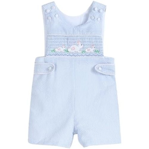 Lil cactus Boys Baby and Toddler Easter Bunny Shortalls