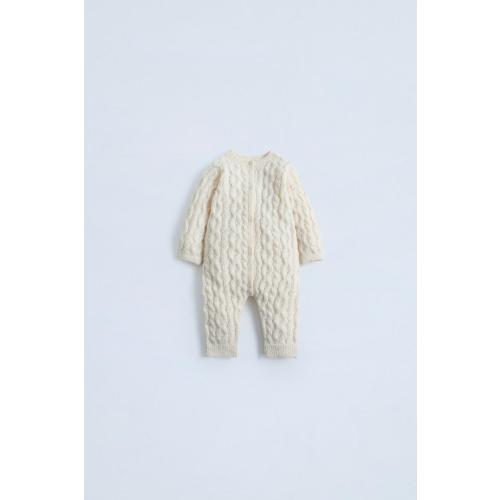 CABLE KNIT JUMPSUIT - Ecru | ZARA United States