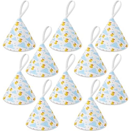 10 Pcs Pee Covers Baby Boy Reusable Pee Pee Teepe Baby Boy Yellow Ducky Pattern Blue Newborn Pee Tents Strong Water Absorption Pee Shield for Baby Boy Diaper Changing Accessory for Boys Newborn Gift