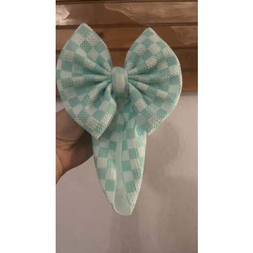 BOW - MINT CHECKERED