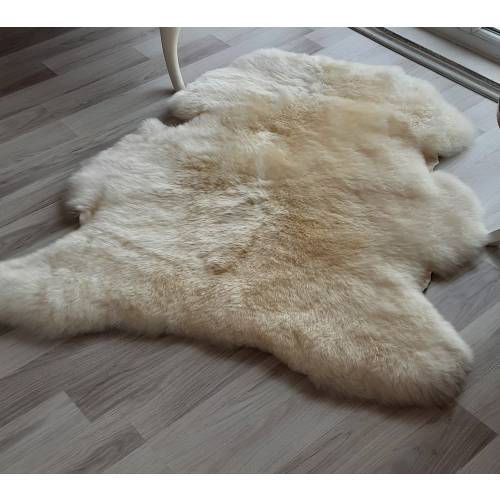 Sheepskin, Organically Tanned Sheepskin, Natural Sheepskin, Australian Sheepskin Rug, Genuine Sheepskin, Cremy White, 90x70cm 3 x 2.3