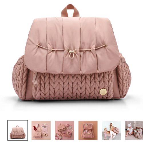 Levy Backpack Diaper Bag- Dusty Rose