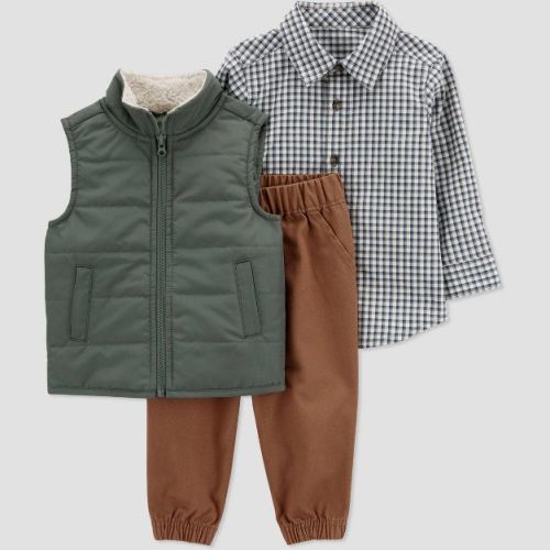 Carter's Just One You® Baby Boys' Vest Top & Bottom Set - Green Newborn