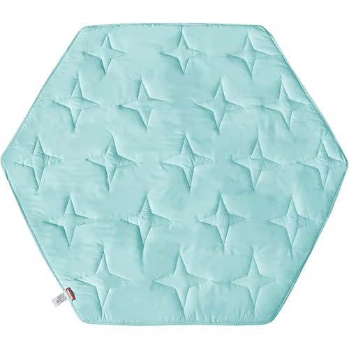 Hexagon Playpen Mattress Mat Blue, Non Slip Playpen Mat for Regalo Play Yard 6 Panel Playpen, Fit Hiccapop 53" PlayPod Portable Playard, Kids Tent Mat Hexagon