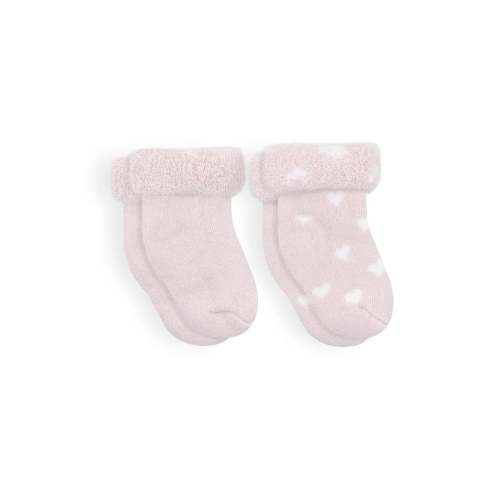 Solid/Hearts Infant Socks - 2 Pack