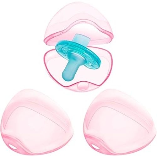Pacifier Case Pacifier Holder Case Pacifier Clip Binky Holder Case Pacifier Box Pacifier Accessories 3 Pack Pink
