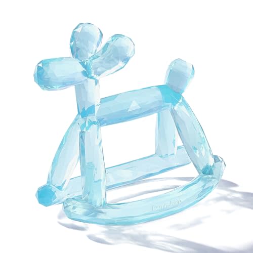 Miraloop Crystal Jelly Baby Teether – Jellydog Teething Relief Toy for Infants 3-6 Months, Silicone Handheld Teething Toy, BPA-Free, Odorless, Prevents Choking, Safe for Babies (Voyages)