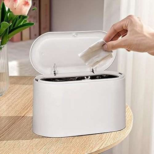 Mini Trash Can with Lid - for wipes