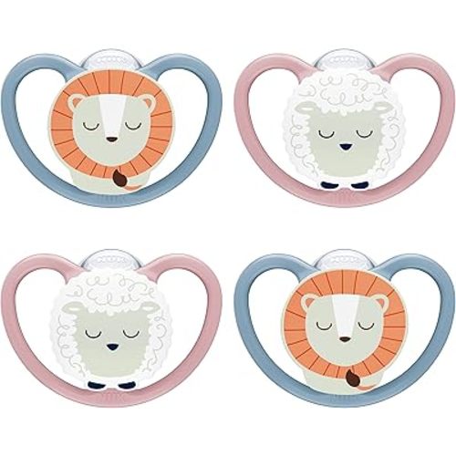 NUK Space Glow-in-The-Dark Orthodontic Pacifiers