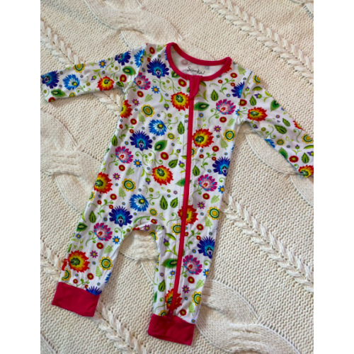 Polish floral art baby winter romper (age 9-12 months)