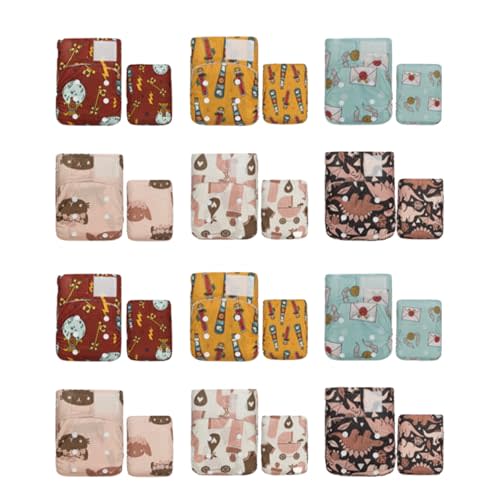 KaWaii Baby Little Green Baby Bamboo Cloth Diapers Newborn to 22 lbs, 12 Bamboo Diapers, 24 Bamboo Inserts.