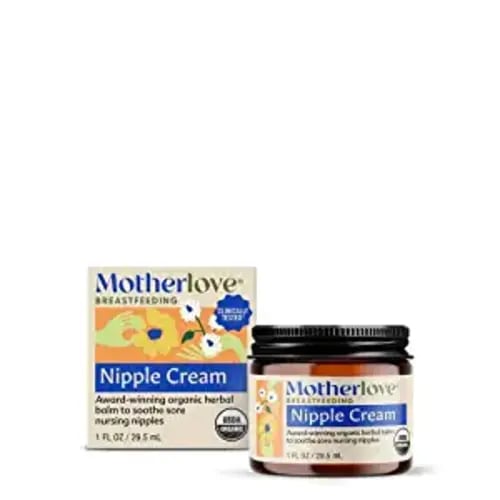 Motherlove Nipple Cream (1 oz) Organic Lanolin-Free Nipple Balm for Breastfeeding—Benefits Nursing & Pumping Moms - 1 Fl Oz (Pack of 1)