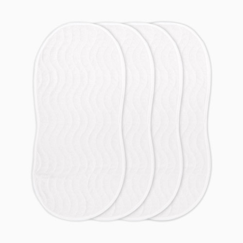 Ubbi Quilted Reusable Changing Pad Liners (4-Pack) - White, 0.3 X 12 X 28