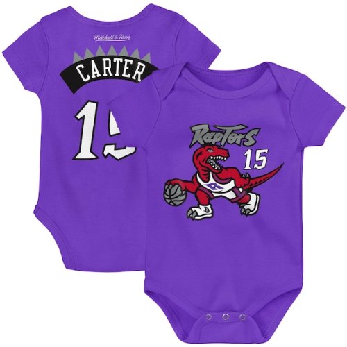 Vince Carter Toronto Raptors Mitchell & Ness Infant Hardwood Classics Name & Number Bodysuit - Purple