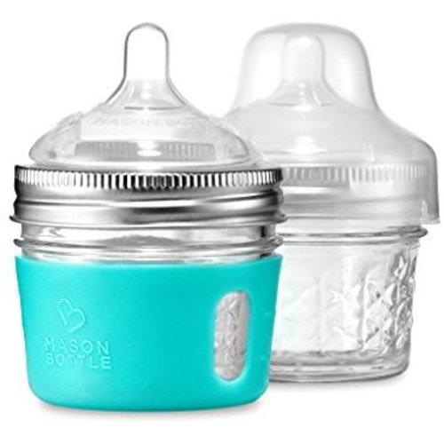 4 oz. Mason Bottle DIY Kit: BPA-Free Glass Baby Bottles You can DIY Using Mason Jars from Home, Made in The USA. - 4 Ounce Kit