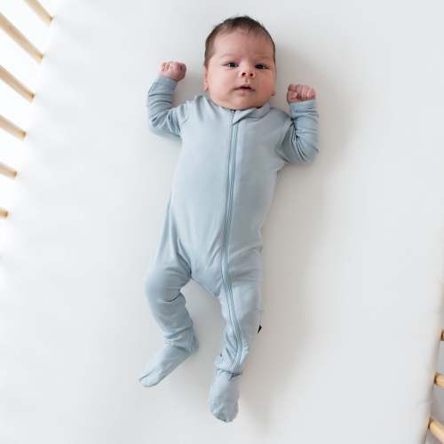 Zippered Footie in Fog | Baby Footie Pajamas | Kyte Baby