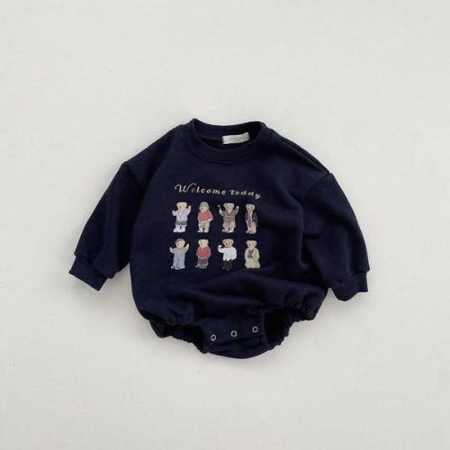 Welcome Teddy Romper – Teeny Mini Me