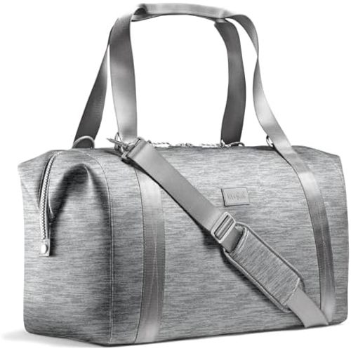 Fit & Fresh Premium Neoprene Weekender Travel Bag with Trolley Sleeve, Large Overnight, Carry on, Duffel