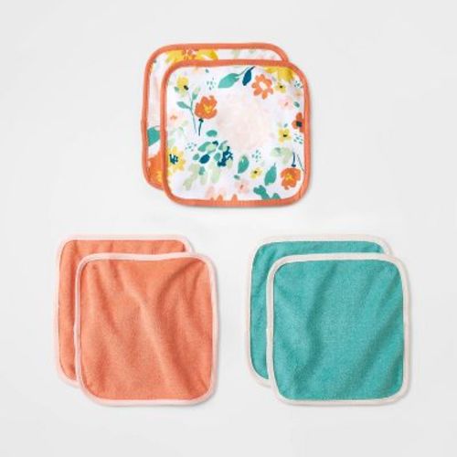 Baby 6pk Garden Washcloth - Cloud Island™, Color: Aqua Green