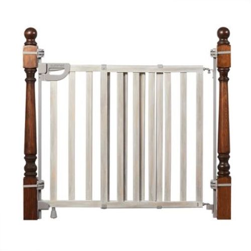 Summer Infant Banister And Stair Wood Safety Gate With Extra Wide Door Design And Comfort Grip Handle For Easy One Handed Release, Multicolor