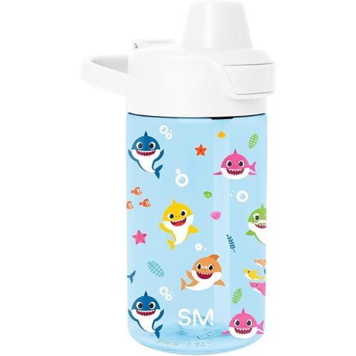 Simple Modern Baby Shark Kids Water Bottle Plastic BPA-Free Tritan Cup with Leak Proof Straw Lid | Reusable and Durable for Toddlers, Girls and Boys | Summit Collection | 12oz, Friends