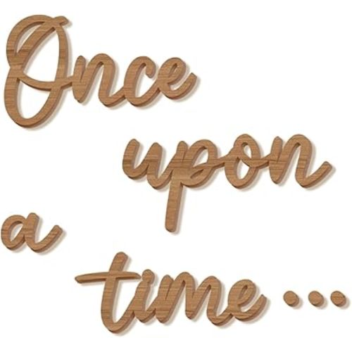 Bnesi Once Upon a Time Wooden Wall Sign Fairytale Nursery Decor Nursery Wall Decor Once Upon a Time Wall Decor Ideal for Fairytale-Themed Nursery & Baby Shower Spaces (Retro)