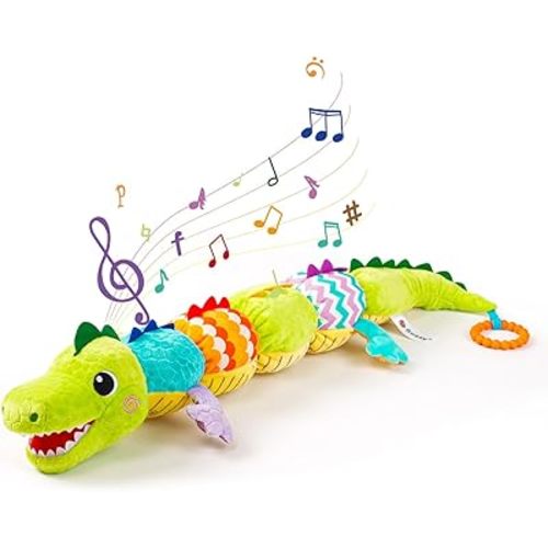 Koty Baby toys 0-6 months, Infant Baby Musical Stuffed Animal Toys, Soft Sensory Toys with Crinkle and Rattles, Tummy Time Toys for Newborn Boys Girls Gift 0 3 6 12 Months (dinosaurs)
