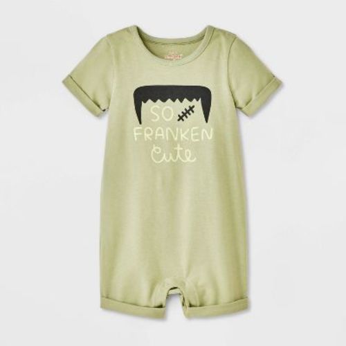 Baby Halloween So Franken Cute Short-Sleeve Romper - Cat & Jack™ Green