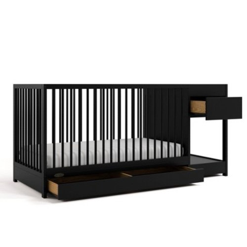 Graco Teddi Convertible Crib and Changer - Black