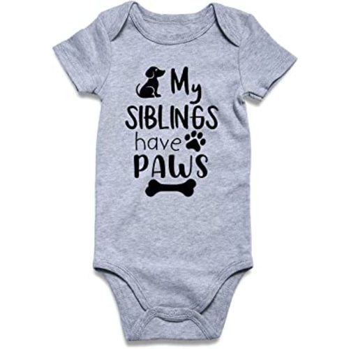 Funnycokid Baby Boys Girls Bodysuit Funny Newborn Romper Short Sleeve Infant Neutral Outfits Jumpsuit 0-12 Months