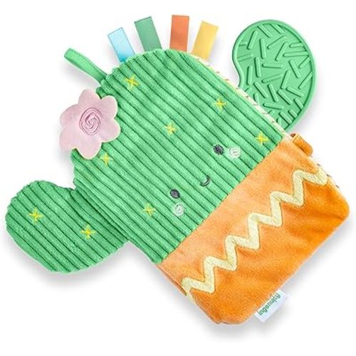Ingenuity Calm Springs Soft Teething Activity Book - Multi-Texture Crinkle, Teether, Number Learning, Mirror, Unisex, for Ages 0-36 Months