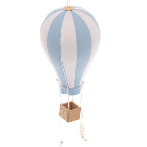 Handmade Hanging Hot Air Balloon Nursery Decor In Baby Blue For Kids Room Large 12 Inch Textile Ornament Super Cute Cozy Soft Ceiling Wall Accent For Baby Showers And Playrooms