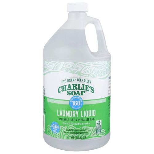 Charlie’s Soap Laundry Liquid (160 Loads, 1 Pack) Natural Deep Cleaning Hypoallergenic Laundry Detergent – Eco-Friendly, Safe and Effective